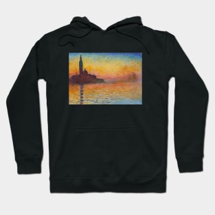 San Giorgio Maggiore at Dusk Claude Monet famous art Hoodie